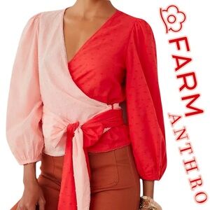 Farm Rio & Anthropologie Collab Color Block Blouse